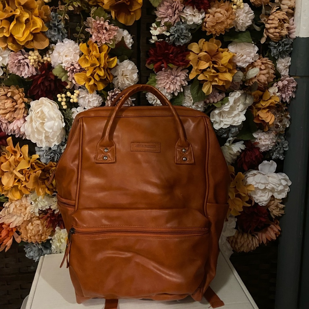 Faux Leather Diaper Bag